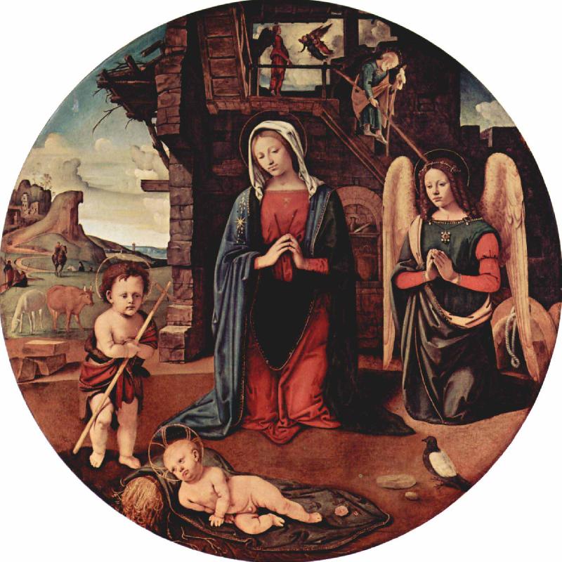 Piero di Cosimo Anbetung des Kindes